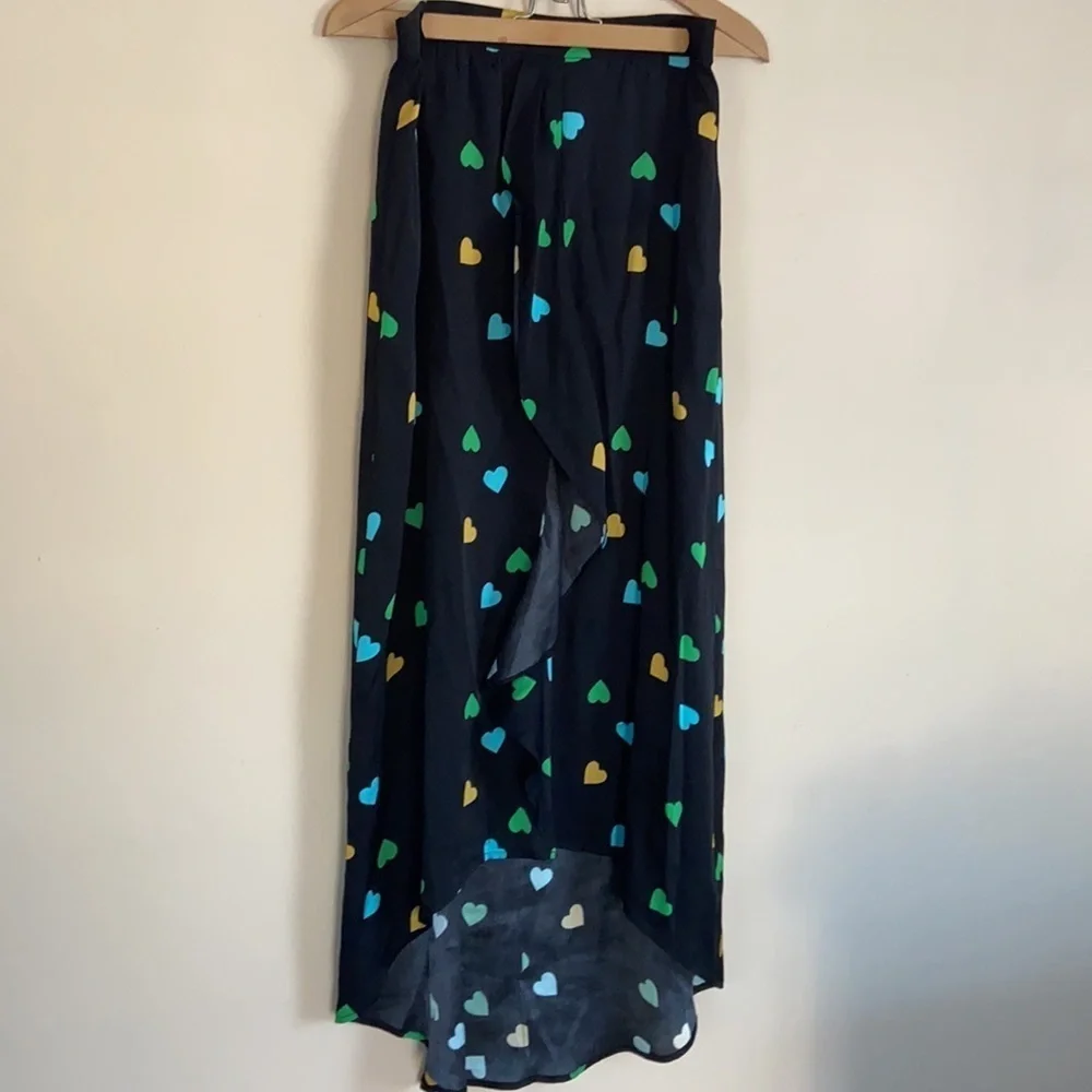 Tucker NYC - Silk The Cascade Heart Print Hi Low Skirt